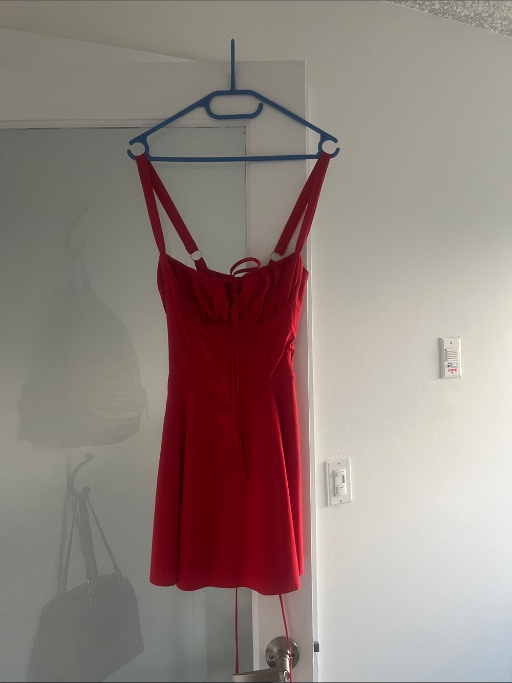 Red Strappy A-Line Dress